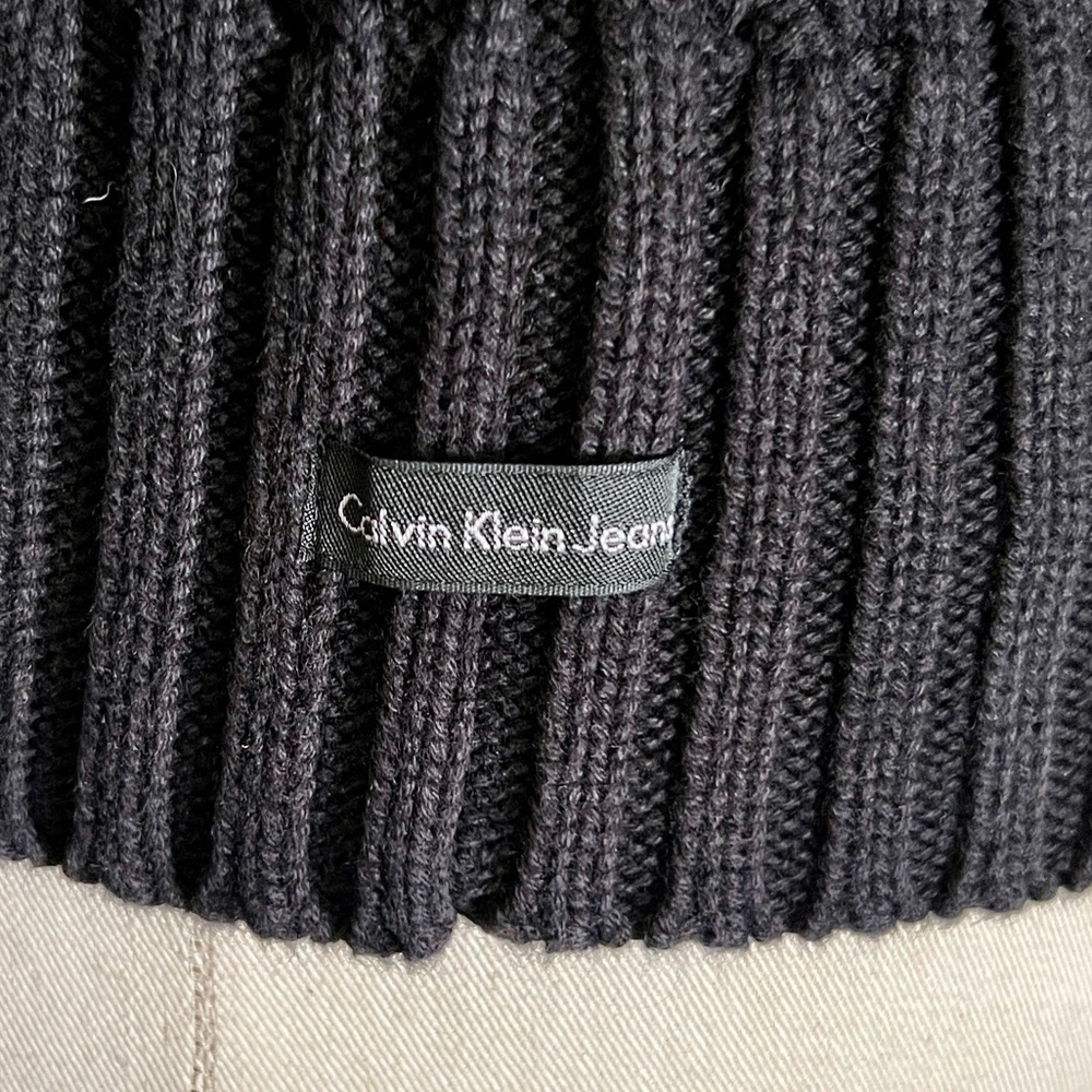 Calvin Klein / Black~Cotton Sweater / Vintage - Picture 3 of 9